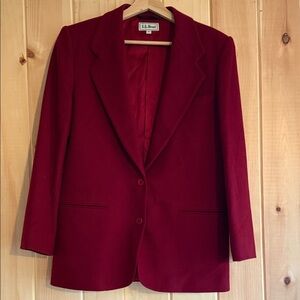 L.L. Bean Women's Deep Red Blazer Jacket